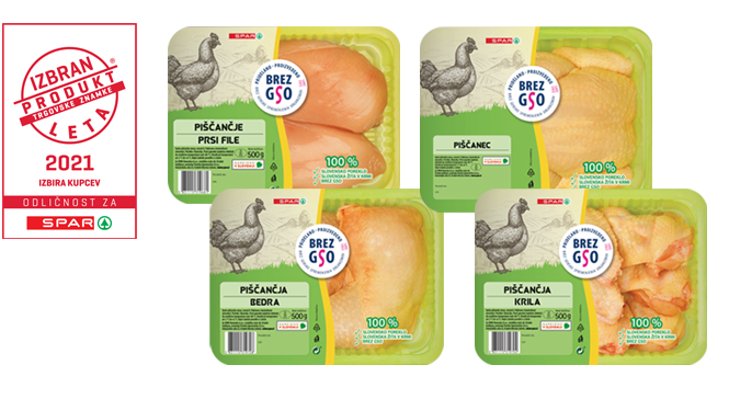 SPAR piščančje meso IK, brez GSO, pakirano, Panvita