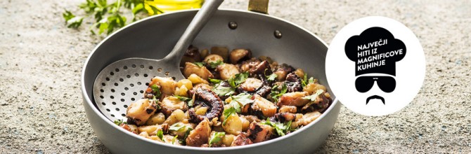 Največji hiti iz Magnificove kuhinje, Hobotnica s krompirjem na belo