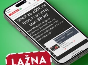 Lažna nagradna igra SPAR na mobilnem telefonu