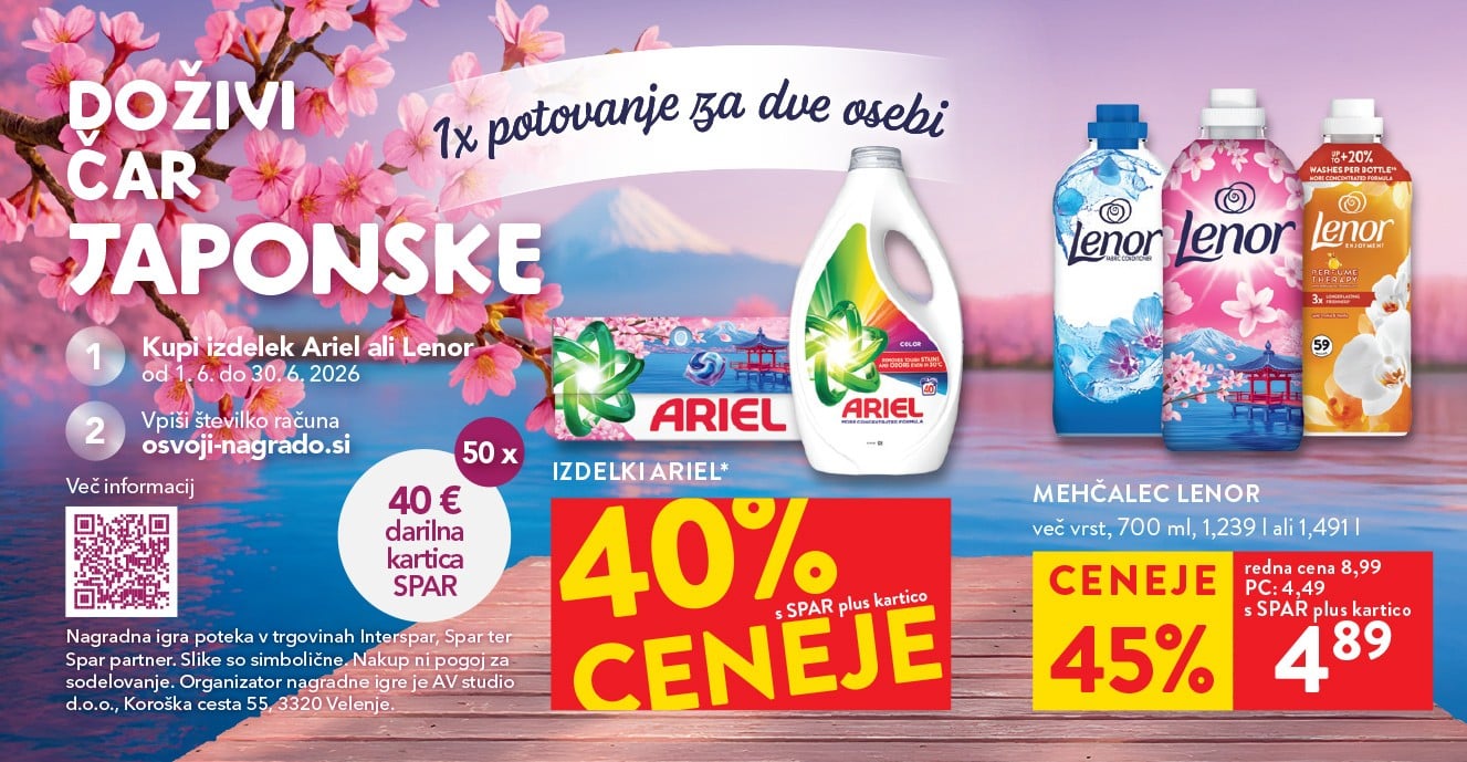 Nagradna igra Doživi čar Japonske - Ariel, Lenor