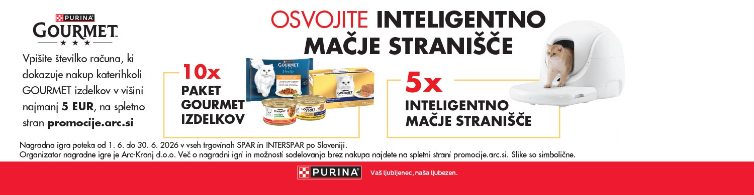nagradna igra Osvojite inteligentno mačje stranišče - Purina Gourmet