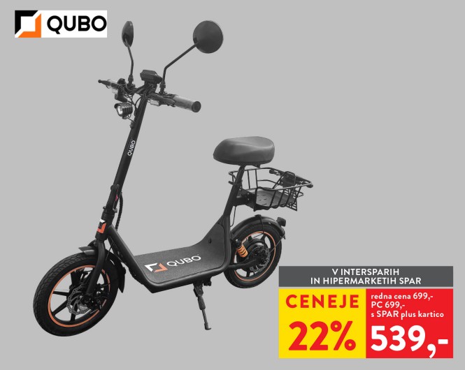 ELEKTRIČNI SKIRO QUBO BEST-14- 22 % ceneje s SPAR plus kartico ELEKTRIČNI SKIRO QUBO BEST-14- 22 % ceneje s SPAR plus kartico