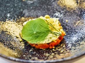 Konfitiran paradižnik, mladi sir, kruhov drobljenec z zelišči - chef Marko Pavčnik, Hrana ne sodi v smeti