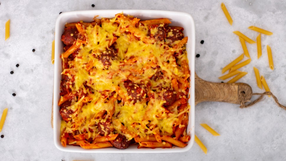 Pečeni peresniki z mesnimi kroglicami Garden Gourmet - Blaž Mihev, Fit kuhinja