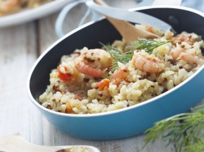 Bulgur z orjaškimi kozicami - Mojca Polak