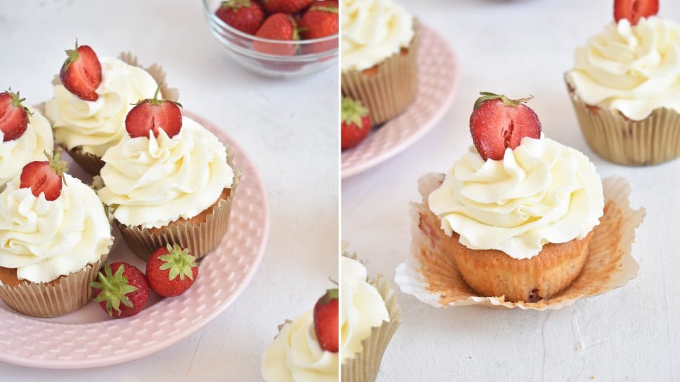 Jagodni cupcakesi brez glutena - Gluten free with Megi