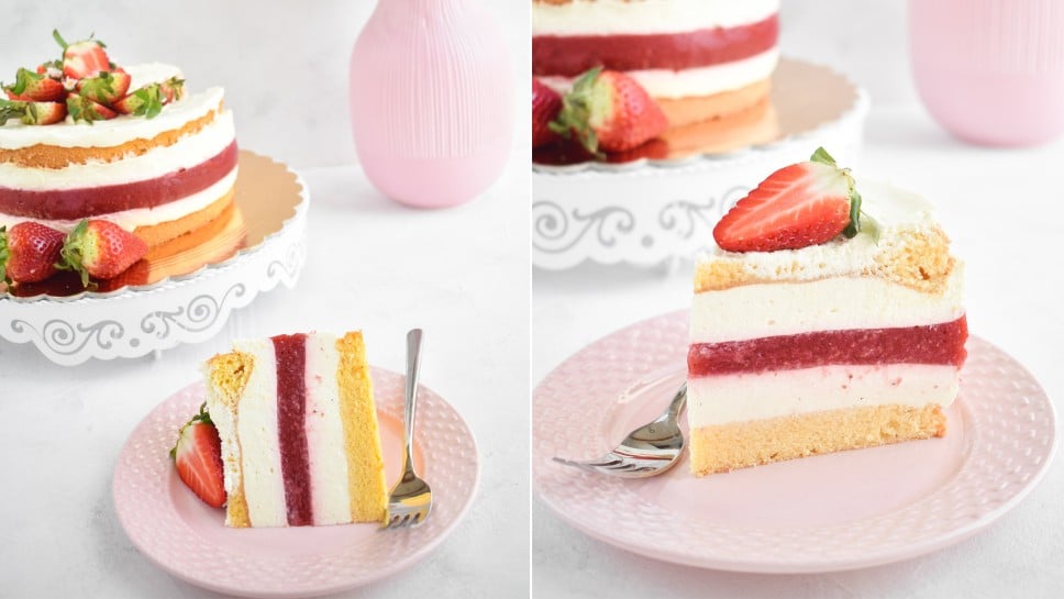 Jagodno vanilijeva torta brez glutena - Gluten free with Megi