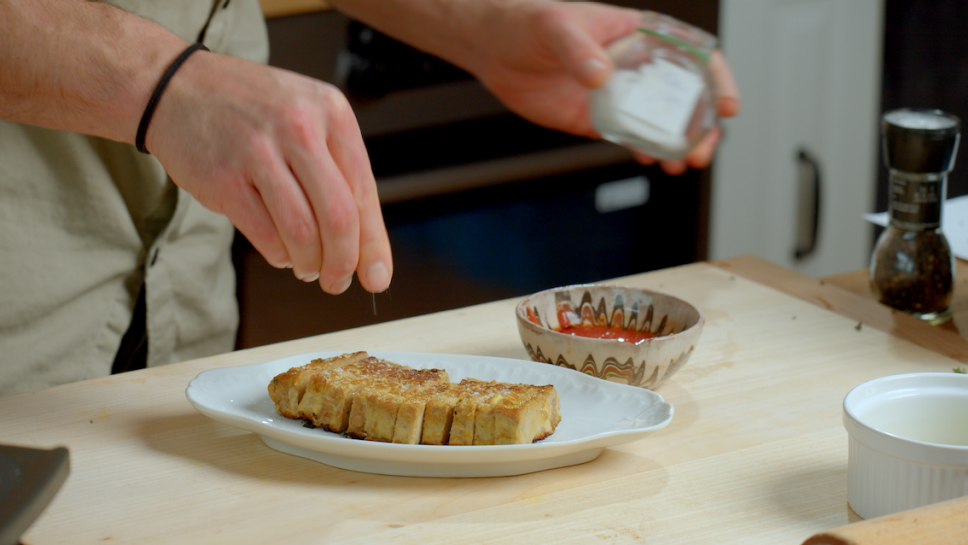 Grashka - Mariniran tempeh s kimchi ketchup-om