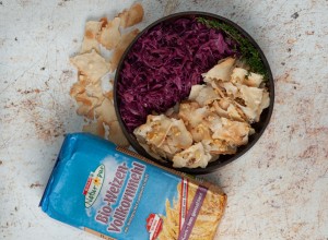 Veganski mlinci z dušenim zeljem - Iris Potatolover