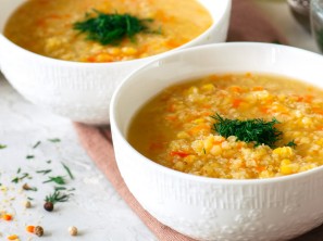 Bulgurjeva juha z lečo - Sladki Chef