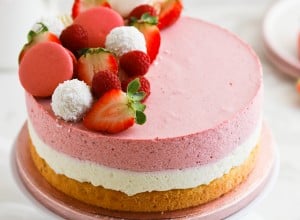 Jagodna torta s kokosom, Nina Kastelic - Leaneen