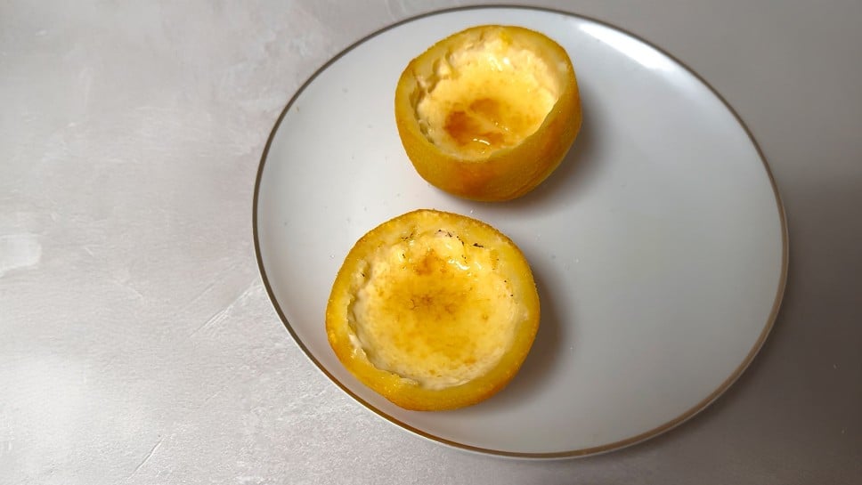Orange posset v pomarančni lupini - Lidija Subašič
