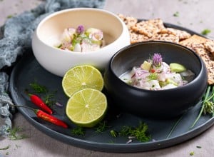 Ceviche z avokadom in kokosovim mlekom - Midva kuhava