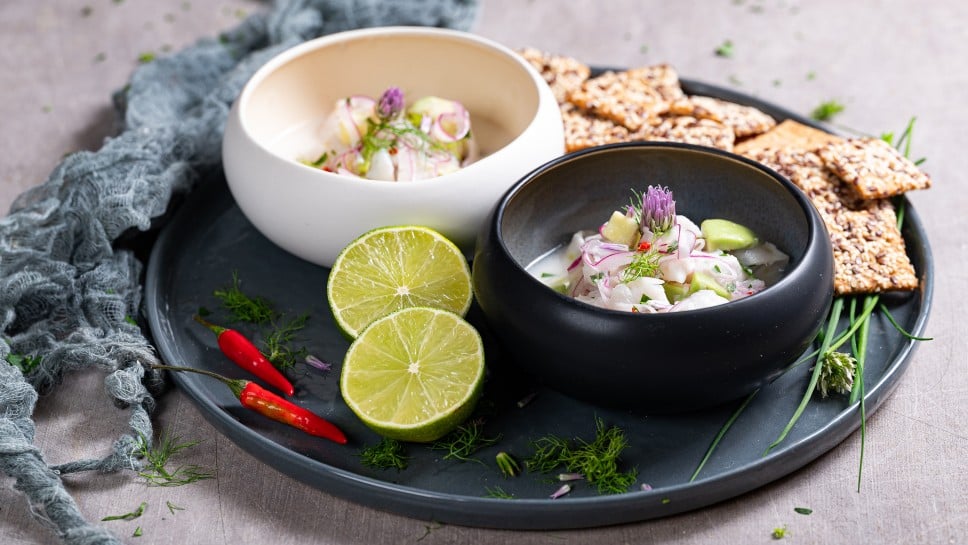 Ceviche z avokadom in kokosovim mlekom - Midva kuhava