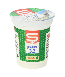 S-BUDGET čvrsti navadni jogurt 3,2% m.m.