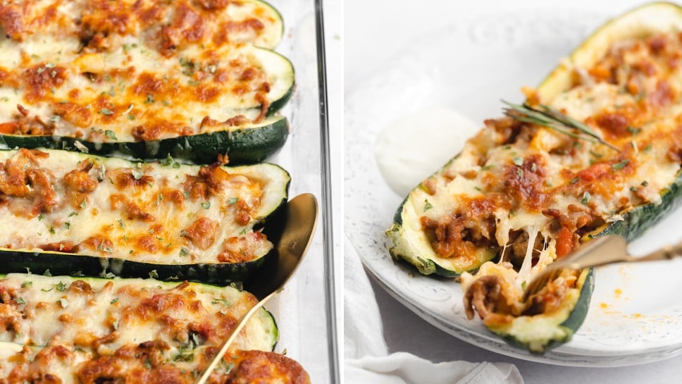 Polnjene bučke z mletim mesom in mozzarello - Nina Zorčič, Obroki za vsak žep