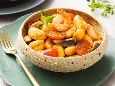 Njoki z omako z morskimi sadeži - chef Uroš Fakuč