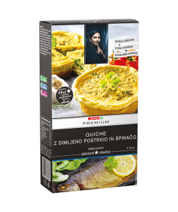 SPAR PREMIUM quiche z dimljeno postrvijo in špinačo