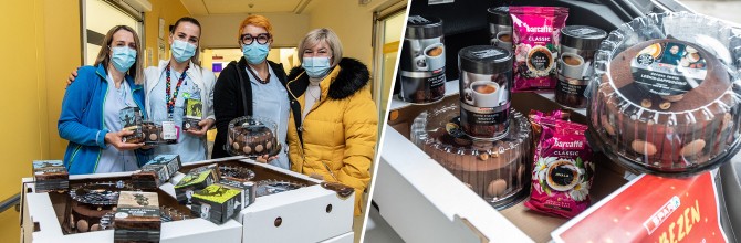 Covid oddelke po Sloveniji razveselili s 70 tortami