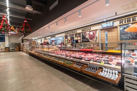 Delikatesni oddelek, mesnica in ribarnica