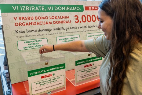 Prenovljena trgovina SPAR Sevnica, glasovanje za donacijo