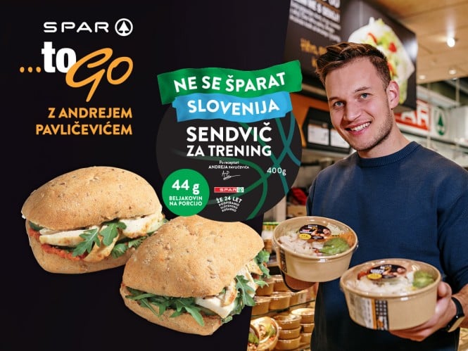 SPAR To Go sendvič za trening Andreja Pavličevića