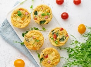 Breglutenski zelenjavni maffini