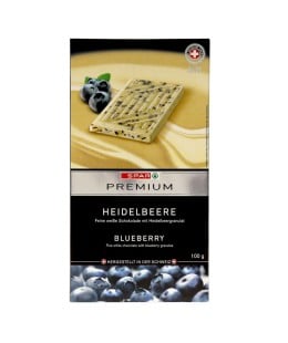 SPAR PREMIUM bela čokolada z borovnicami