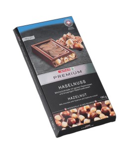 SPAR PREMIUM mlečna čokolada s celimi lešniki