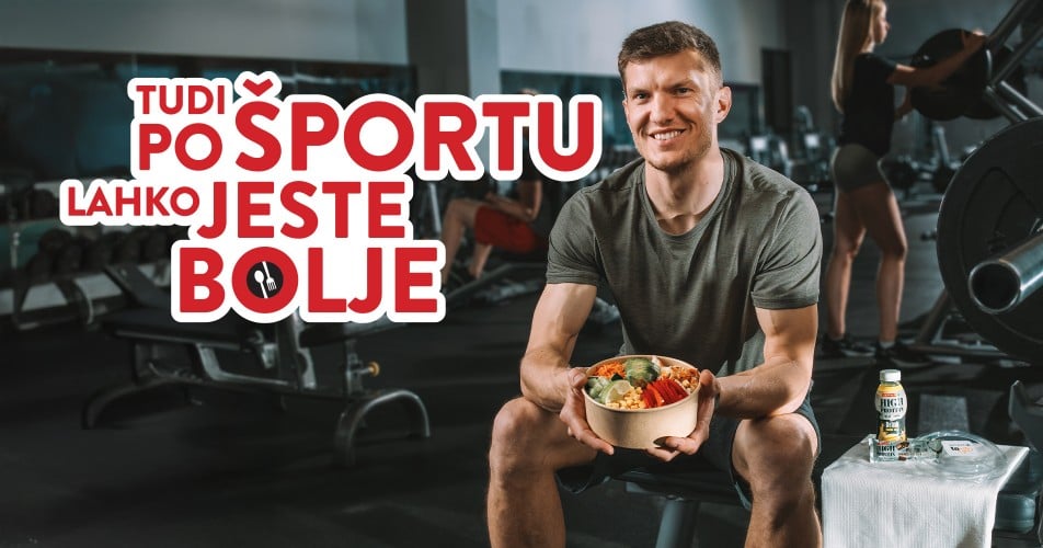 Tudi po športu lahko jeste bolje Športnik v telovadnici z izdelki SPAR To Go