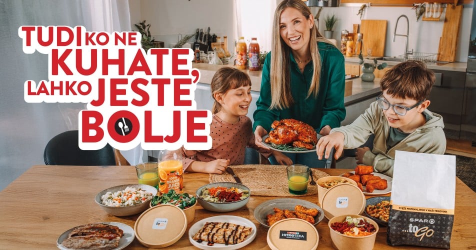 Mama med postrežbo SPAR To Go jedi za kosilo