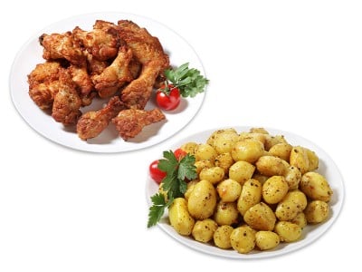 SPAR Hitroteka - pečene perutničke in pečen mariniran mladi krompir