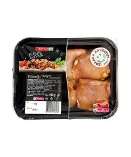 MARINIRANA PIŠČANČJA STEGNA BREZ KOSTI IN KOŽE, SPAR BBQ, 500 g