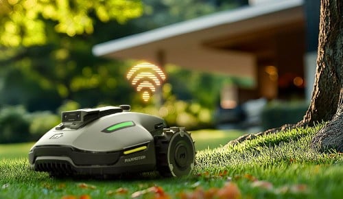 Robotska kosilnica Yuka na travi