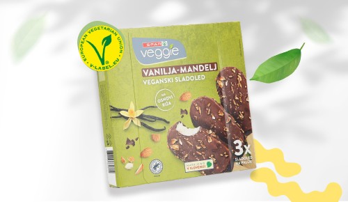 SPAR VEGGIE veganski sladoled vanilija-mandelj