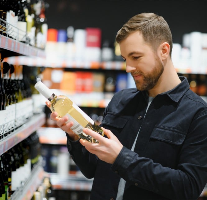 SPAR Vinoteka, branje vinske etikete