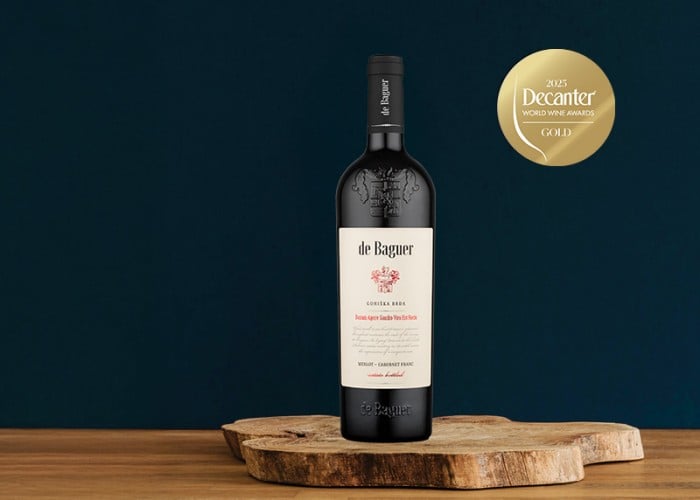 De Baguer Merlot - Cabernet Franc, zlata medalja Decanter