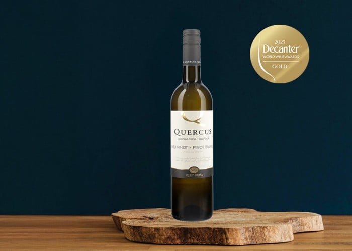 Beli pinot Quercus, zlata medalja Decanter