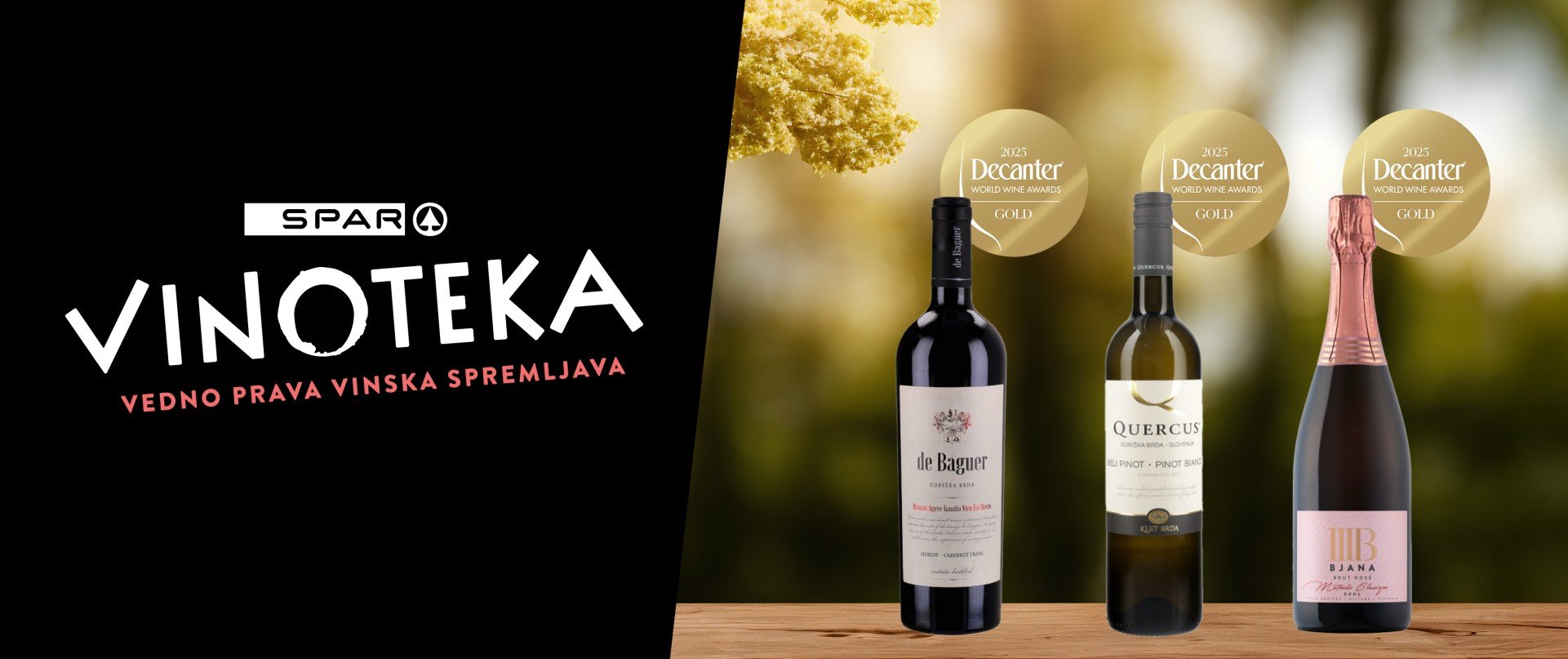 Zmagovalna vina prestižnega tekmovanja Decanter na policah Vinoteke Tri zmagovalna vina Decanter na policah SPAR Vinoteke