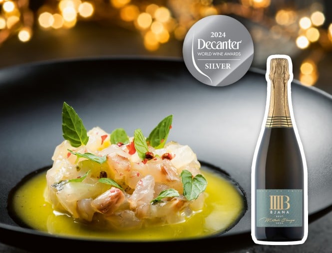 Kakšna nagrada je decanter, Someljejev top izbor tedna, PENEČE VINO BRUT, KLASIČNA METODA, BJANA, 0,75L
