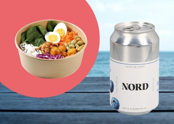 NORD, HARD SELTZER Z OKUSOM METE IN BOROVNICE + NIKINA BOVLA SPAR TO GO