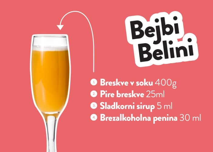Bejbi Belini z napisanimi sestavinami