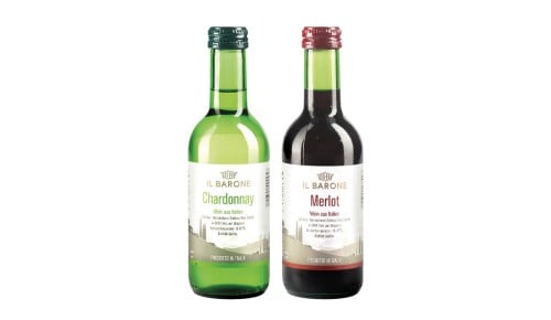VINO CHARDONNAY ali MERLOT Il Barone, 0,25 l