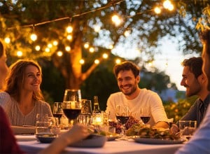 Večerja na prostem in druženje s prijatelji