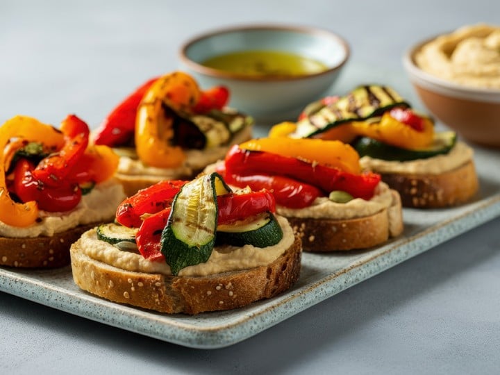 Domači španski prigrizki – tapasi Vegetarjanski tapasi z bučkami in papriko