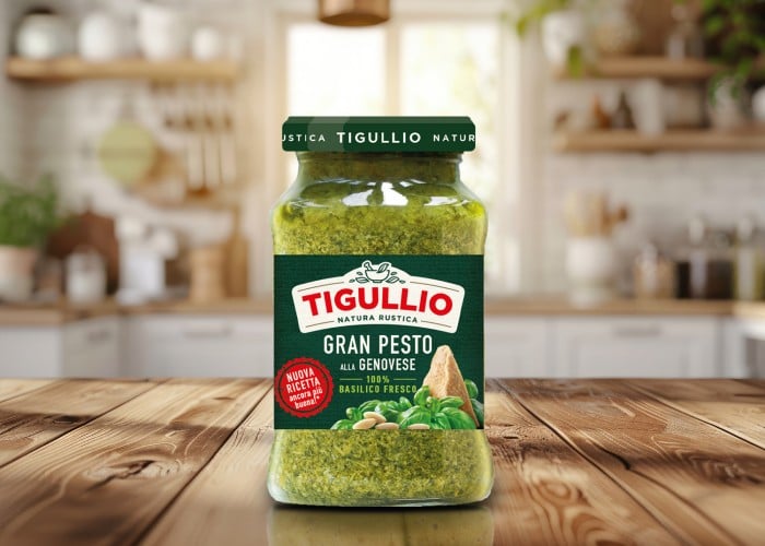 Pesto Tigullio alla Genovese na kuhinjskem pultu