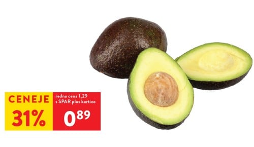 PREDZORJEN AVOKADO, kos - 31 % ceneje s SPAR plus kartico