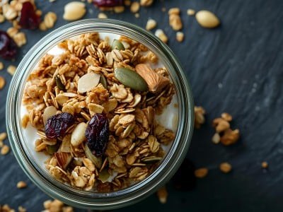 Domača granola v kozarčku