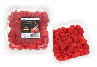 Slovenske maline Všečka, pakirano, 250 g
