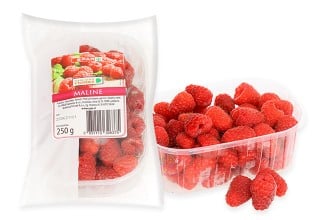 SPAR slovenske maline, 250 g